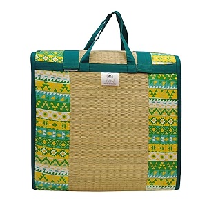 home tex life kora grass cushion sleep healthy easy portable and folding mat green south-25 x 6 ft -18 mm thickness