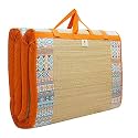 Home Tex Life Kora Grass Cushion Sleep Healthy, Easy Portable and Folding Mat (Urban Tribe,5 X 6.5 Ft,15 Mm Thickness)