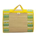 Home Tex Life Kora Grass Cushion Sleep Healthy, Easy Portable and Folding Mat (Green South,4 X 6.5 Ft,18 Mm Thickness)