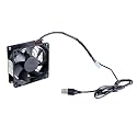Home Theater Cabinet USB Cooling Fans With Temperature 80mm Efficient Ventilation Solution