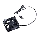 Home Theater Cabinet USB Cooling Fans With Temperature 80mm Efficient Ventilation Solution