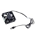 Home Theater Cabinet USB Cooling Fans With Temperature 80mm Efficient Ventilation Solution