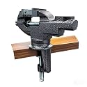 Home Vise Universal Rotate 360° Work Clamp-On Vise Table Small Bench Vice for Jewelers Hobby Clamps Craft Repair Tool Portable Work Bench Vise (mini) (Black, 3 INCH)