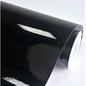 home13 glossy black vinyl wrap self adhesive air release bubble vinyl wrap for cars - car interior wrap amp exterior 18 x 178 inch black glossy