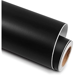 home13 matte black vinyl wrap self adhesive air release bubble vinyl wrap for cars - car interior wrap amp exterior 18 x 122 inch black matte