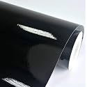 HOME13 Glossy Black Vinyl Wrap Self Adhesive Air Release Bubble Vinyl Wrap for Cars - Car Interior Wrap &amp; Exterior (18 x 420 Inch, Black Glossy)
