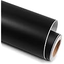 HOME13 Matte Black Vinyl Wrap Self Adhesive Air Release Bubble Vinyl Wrap for Cars - Car Interior Wrap &amp; Exterior (18 x 178 Inch, Black Matte)
