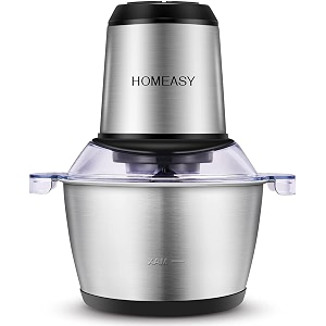 homeasy universal chopper with 2l stainless steel bowl 350w electric multi chopper with 2 speed settings meat grinder with 4 blades for meat onion fruit vegetables