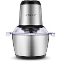 Homeasy Universal Chopper with 2L Stainless Steel Bowl, 350W Electric Multi Chopper with 2 Speed Settings, Meat Grinder with 4 Blades for Meat, Onion, Fruit, Vegetables