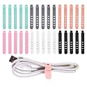 Homeaura Adjustable Cord Organizer 30Pcs | Reusable Cable Ties and Cord Straps for Wire Management for Home Office Electronics Accessories Organizing (6 Colors)