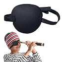 Homeaura Adjustable Eye Patch for Kids & Adults | Soft Eye Reusable Pirate Patch for Lazy Eye One Eye Cover for Sensitive Skin | Comfortable Reusable Eye Patches for Cosplay Halloween Christmas Theme
