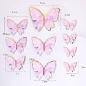 Homebakers Mart precut 10 pcs Pink butterfly for cake decoration (Pack of 2)