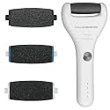 HomeBasic Electric Callus Remover for Feet, 3-Speed Foot Scrubber for Dead Skin & Calluses, USB Type-C Rechargeable Pedicure Tool with 3 Interchangeable Roller Heads, 1200mAh Battery & Dust-Proof Stand