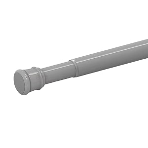 homecloud expandable shower curtain rod extendable room divider without drilling adjustable shower rod sturdy amp rust resistant rod grey pack of 1 extendable- 110 to 200 cm