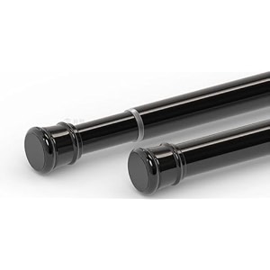 homecloud expandable shower curtain rod extendable room divider without drilling adjustable shower rod sturdy amp rust resistant rod black pack of 2 extendable- 70 to 120 cm