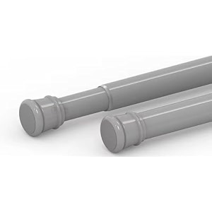 homecloud expandable shower curtain rod extendable room divider without drilling adjustable shower rod sturdy amp rust resistant rod grey pack of 2 extendable- 70 to 120 cm