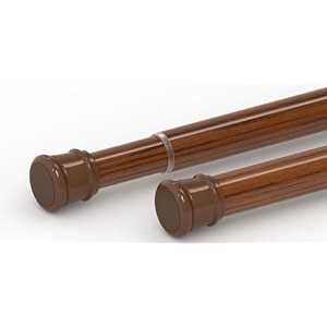 homecloud expandable shower curtain rod extendable room divider without drilling adjustable shower rod sturdy amp rust resistant rod wood_brown pack of 2 extendable- 140 to 260 cm