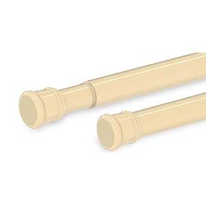 homecloud expandable shower curtain rod extendable room divider without drilling adjustable shower rod sturdy amp rust resistant rod beige pack of 2 extendable- 50 to 80 cm