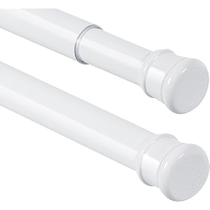 homecloud expandable shower curtain rod extendable room divider without drilling adjustable shower rod sturdy amp rust resistant rod white pack of 2 extendable- 50 to 80 cm