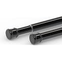 HomeCloud Expandable Shower Curtain Rod, Extendable Room Divider without Drilling, Adjustable Shower Rod, Sturdy &amp; Rust Resistant Rod (Black Pack Of 2, Extendable- 70 to 120 Cm)
