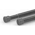HomeCloud Expandable Shower Curtain Rod, Extendable Room Divider without Drilling, Adjustable Shower Rod, Sturdy &amp; Rust Resistant Rod (Wood_Grey Pack of 2, Extendable- 70 to 120 Cm)