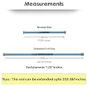 HomeCloud Expandable Shower Curtain Rod, Extendable Room Divider without Drilling, Adjustable Shower Rod, Sturdy &amp; Rust Resistant Rod (Light_Blue Pack Of 1, Extendable- 140 to 260 Cm)