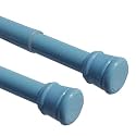 HomeCloud Expandable Shower Curtain Rod, Extendable Room Divider without Drilling, Adjustable Shower Rod, Sturdy &amp; Rust Resistant Rod (Light_Blue Pack Of 2, Extendable- 50 to 80 Cm)