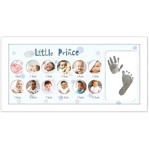 homecloud footprint hand printbaby photo frame ink pad picture frame baby shower baby memories baby gift baby foot print hand amp foot print photo frame child new born baby little_blue_12