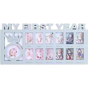 homecloud footprint hand printbaby photo frame ink pad picture frame baby shower baby memories baby gift baby foot print hand amp foot print photo frame child new born baby first year_blue