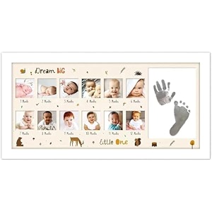 homecloud footprint hand printbaby photo frame ink pad picture frame baby shower baby memories baby gift baby foot print hand amp foot print photo frame child new born baby little_beige_12