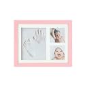 HomeCloud Footprint Hand PrintBaby Photo Frame Ink Pad Picture Frame Baby Shower Baby Memories Baby Gift Baby Foot Print Hand &amp; Foot Print Photo Frame Child New Born Baby (Cly_Pink)