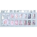 HomeCloud Footprint Hand PrintBaby Photo Frame Ink Pad Picture Frame Baby Shower Baby Memories Baby Gift Baby Foot Print Hand &amp; Foot Print Photo Frame Child New Born Baby (First Year_Blue)