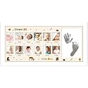 HomeCloud Footprint Hand PrintBaby Photo Frame Ink Pad Picture Frame Baby Shower Baby Memories Baby Gift Baby Foot Print Hand & Foot Print Photo Frame Child New Born Baby (Little_Beige_12)