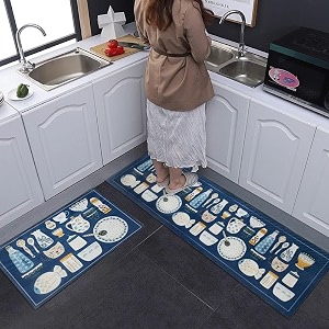 homecloud kitchen mat  floor mat  door mat anti-slip softwashable printed designer for floor kitchen room 6 mm thick41 x 122 cm 41 x 61 cm