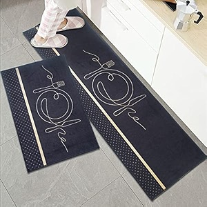 homecloud home cloud rectangular kitchen mat  floor mat  door mat anti-slip softwashable printed designer for floor kitchen room 6 mm thick 41 x 122 cm 41 x 61 cm velvet