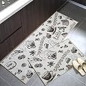 HomeCloud Kitchen mat | Floor mat | Door mat| Anti-Slip, Soft,Washable, Printed, Designer, for Floor, Kitchen, Room (6 mm Thick)(41 x 122 cm 41 x 61 cm)