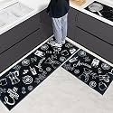 HomeCloud Kitchen mat | Floor mat | Door mat| Anti-Slip, Soft,Washable, Printed, Designer, for Floor, Kitchen, Room (6 mm Thick)(41 x 122 cm 41 x 61 cm)