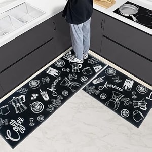 homecloud home cloud kitchen mat  floor mat  door mat anti-slip softwashable printed designer for floor kitchen room 6 mm thick 41 x 122 cm 41 x 61 cm velvet
