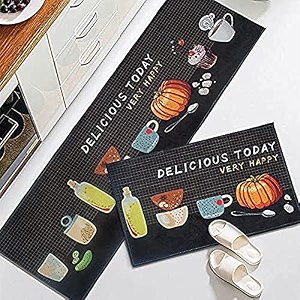 homecloud rectangular kitchen mat  floor mat  door mat anti-slip softwashable printed designer for floor kitchen room 6 mm thick 41 x 122 cm 41 x 61 cm velvet