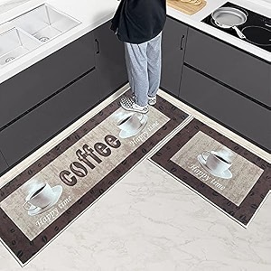 homecloud velvet kitchen mat  floor door mat anti-slip softwashable printed designer for floor kitchen room 6 mm thick 41 x 122 cm 61 cm rectangular