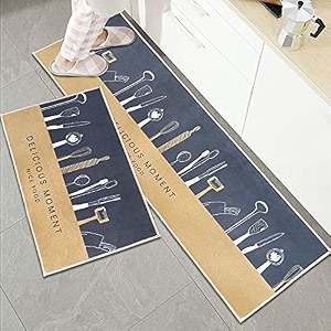 homecloud kitchen mat  floor mat  door mat anti-slip softwashable printed designer for floor kitchen room 6 mm thick41 x 122 cm 41 x 61 cm