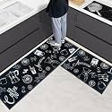 HomeCloud Home Cloud Kitchen Mat | Floor Mat | Door Mat| Anti-Slip, Soft,Washable, Printed, Designer, for Floor, Kitchen, Room (6 Mm Thick, 41 X 122 Cm 41 X 61 Cm, Velvet)