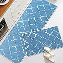 HomeCloud Kitchen mat | Floor mat | Door mat| Anti-Slip, Soft,Washable, Printed, Designer, for Floor, Kitchen, Room (6 mm Thick)(41 x 122 cm 41 x 61 cm) (Trap_Blue)