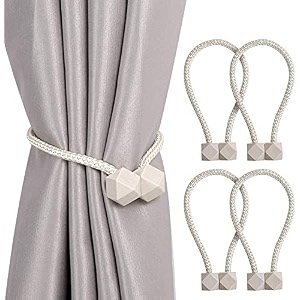 homecloud magnetic curtain tiebacks european style convenient drape tie backs curtain holder for window draperies 2 pcs