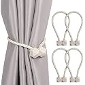 HomeCloud Magnetic Curtain Tiebacks, European Style Convenient Drape Tie Backs, Curtain Holder for Window Draperies, 2 pcs