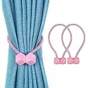 HomeCloud Magnetic Curtain Tiebacks, European Style Convenient Drape Tie Backs, Curtain Holder for Window Draperies, 2 pcs