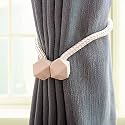 HomeCloud Magnetic Curtain Tiebacks, European Style Convenient Drape Tie Backs, Curtain Holder for Window Draperies, 2 pcs