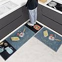 HomeCloud Rectangular Kitchen Mat | Floor Mat | Door Mat| Anti-Slip, Soft,Washable, Printed, Designer, For Floor, Kitchen, Room (6 Mm Thick, 41 X 122 Cm 41 X 61 Cm, Velvet)