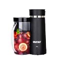 Homecraft Iced Tea Maker &amp; Cold Brew Coffee Machine – 2 Quart Double Insulated Pitcher, Steeping Basket, – Makes Fuit Infused Teas &amp; Iced Lattes – Black