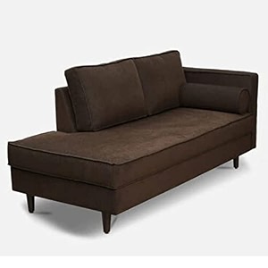 calleros right arm chaise lounger settee for livingroom bedroom office hotel brown